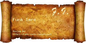 Funk Imre névjegykártya